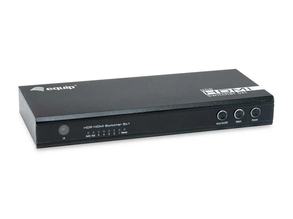 Equip Switch 5x1 Hdmi 2.0 4k/60hz Schwarz Inkl.Fernbedienung