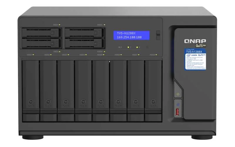 QNAP TVS-H1288X NAS TOWER ETHERNET LAN PRETO W-12.