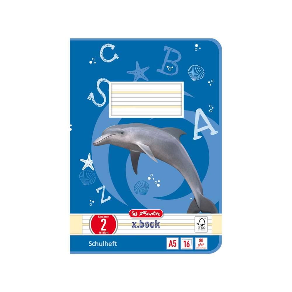 Herlitz Hefte A5 16 Bl. Lineatur 02 Fsc Liniert