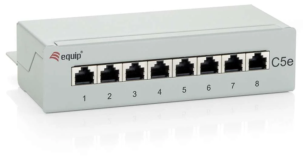 Equip Patchpanel  8x Rj45 Cat5e 10" 1he Grau Desktop