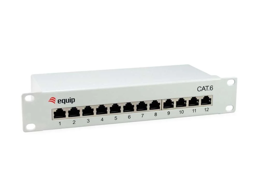 Equip Patchpanel 12x Rj45 Cat6  10" 1he