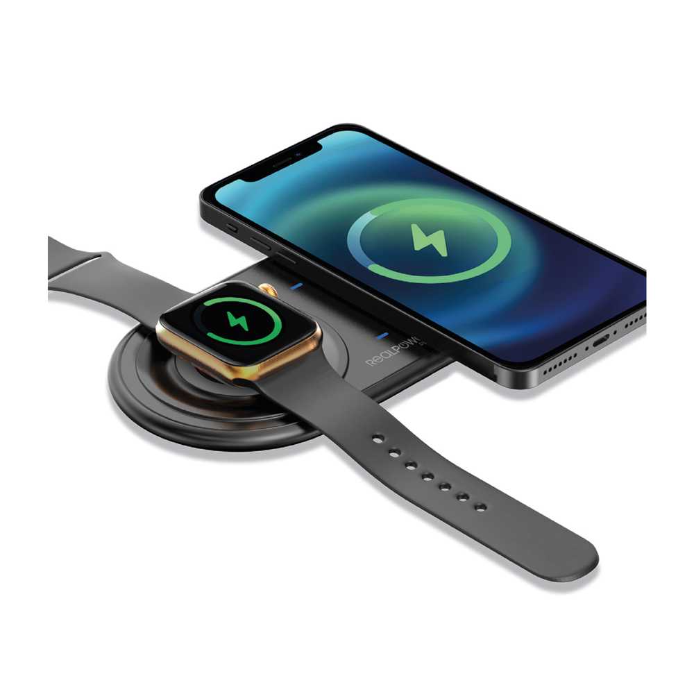 REALPOWER CHARGEAIR DUO SMARTPHONE, SMARTWATCH PR.