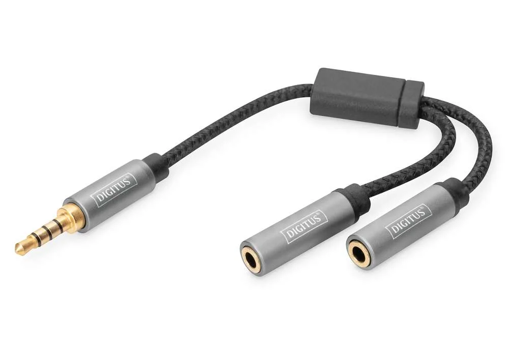 Digitus Headset Adapter,3,5mm Klinke Auf 2x3,5mmbuchse 0,2mm