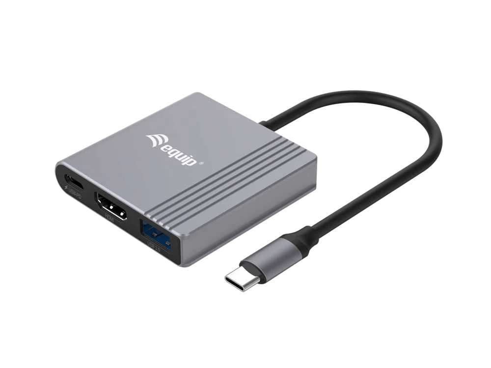 Equip Dock Usb-C->hdmi,Usb3.0,100wpd         4k60hz 0.15m Gr