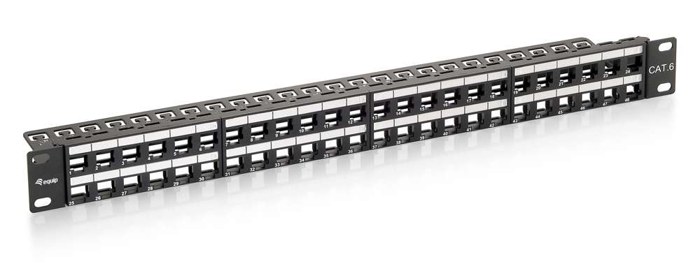 Equip Patchpanel 48x Rj45 Cat6  19" 1he Keystone