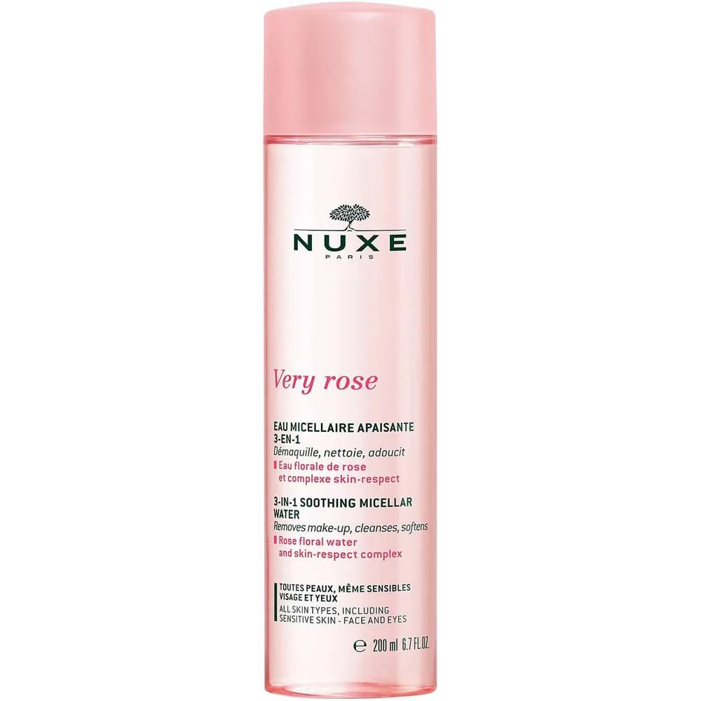 Desmaquilhante Facial Nuxe Very Rose 3 em 1 Água Micelar 200 Ml 