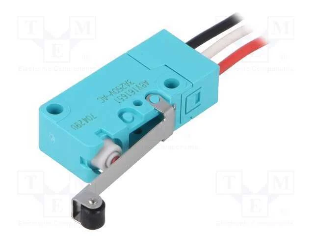 Microinterruptor Snap Action, com Alavanca (Com Rolo), Spdt