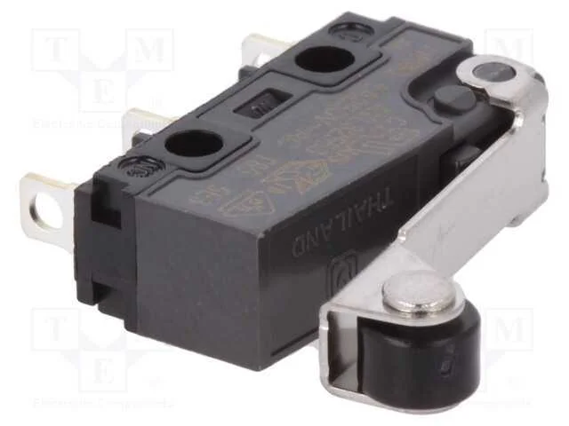 Microinterruptor Snap Action, com Alavanca (Com Rolo), Spdt