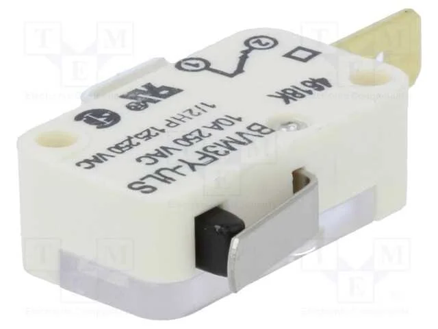 Microinterruptor SNAP ACTION, com alavanca, SPST,.
