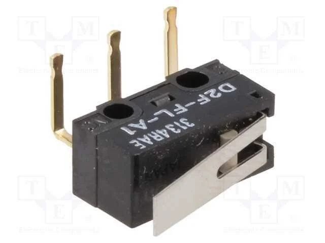 Microinterruptor SNAP ACTION, com alavanca, SPDT,.