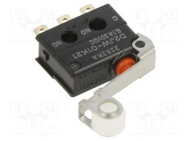 Microinterruptor Snap Action, com Alavanca (Com Rolo), Spdt