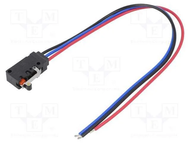 Microinterruptor Snap Action, com Alavanca (Com Rolo), Spdt