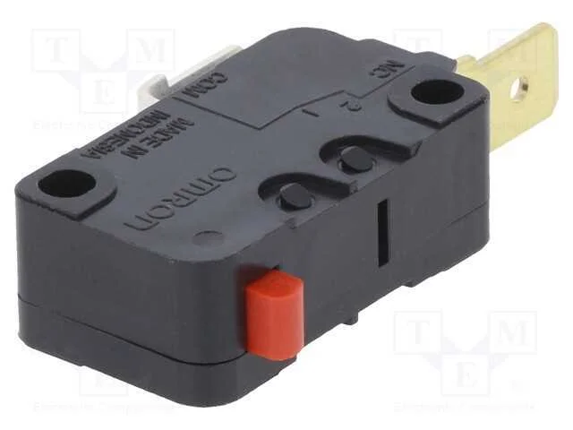 Microinterruptor Snap Action, Sem Alavanca, Spst-Nc, 16a/250vac