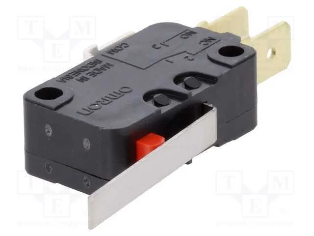 Microinterruptor Snap Action, com Alavanca, Spdt, 16a/250vac
