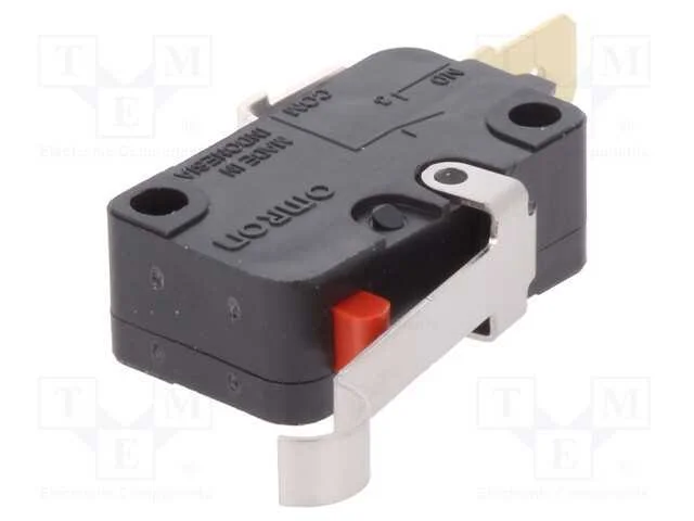 Microinterruptor Snap Action, com Alavanca Que Simula Um Rolo