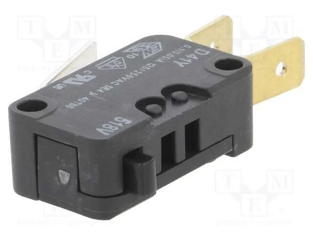 Microinterruptor SNAP ACTION, SPDT, 0,1A/250VAC, .