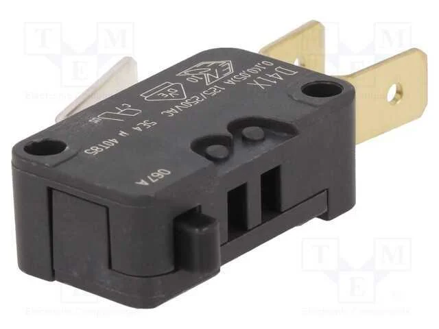 Microinterruptor SNAP ACTION, SPDT, 0,1A/250VAC, .