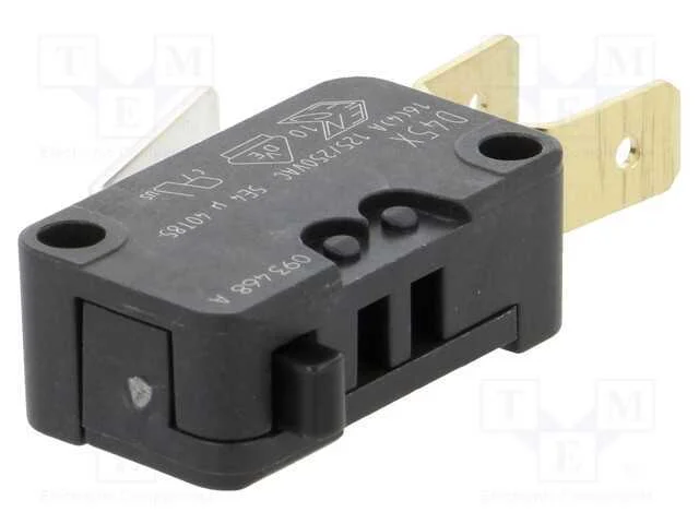 Microinterruptor Snap Action, Sem Alavanca, Spdt, 16a/250vac