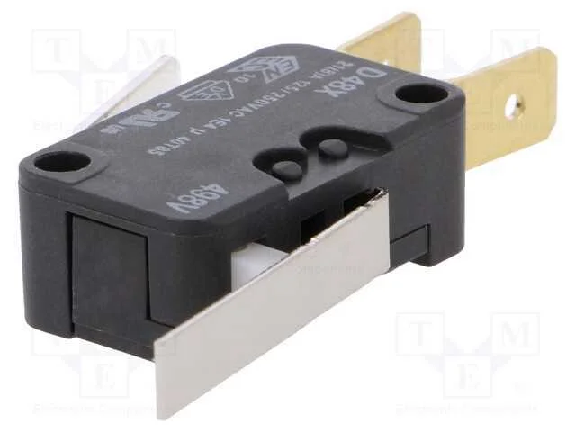 Microinterruptor Snap Action, com Alavanca, Spdt, 21a/250vac