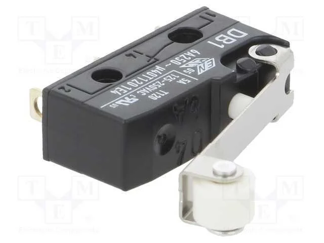 Microinterruptor Snap Action, com Rolo, Spdt, 6a/250vac, On-(On)