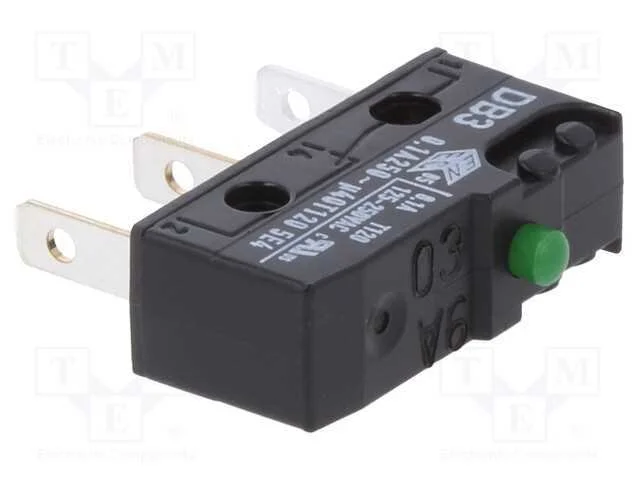 Microinterruptor SNAP ACTION, sem alavanca, SPDT,.