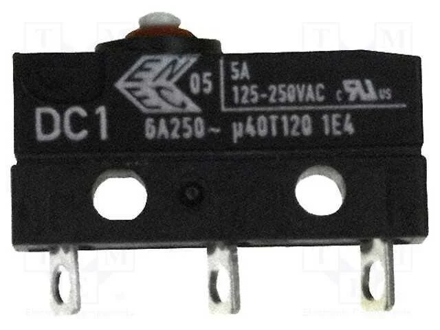 Microinterruptor Snap Action, Spdt, 6a/12vdc, Off-(On), Pos: 2