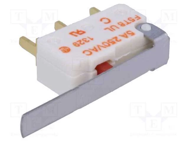 Microinterruptor Snap Action, com Alavanca, Spdt, 5a/250vac