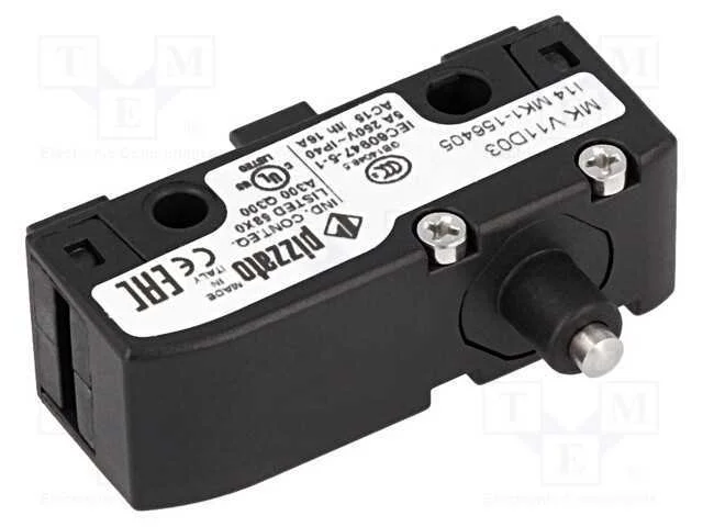 Microinterruptor SNAP ACTION, com núcleo, SPDT, 6.