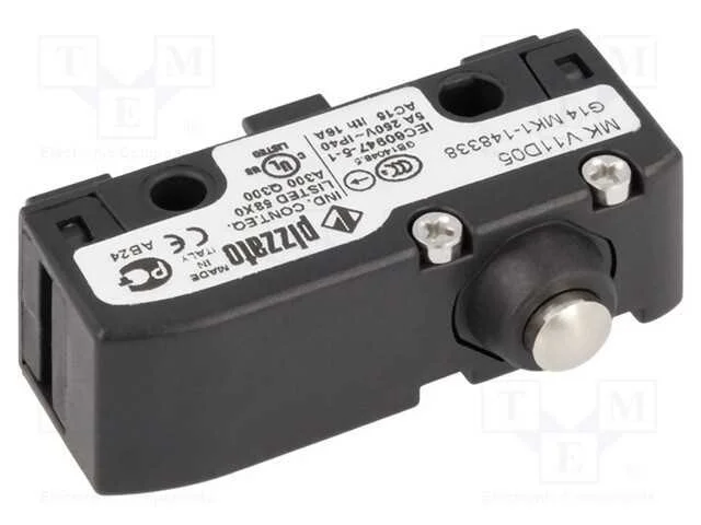Microinterruptor SNAP ACTION, com núcleo, SPDT, 6.