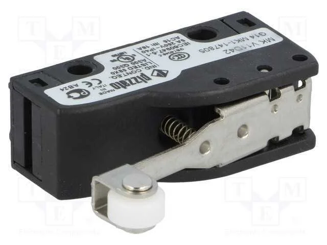 Microinterruptor Snap Action, com Alavanca (Com Rolo), Spdt
