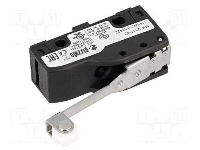 Microinterruptor Snap Action, com Alavanca (Com Rolo), Spdt