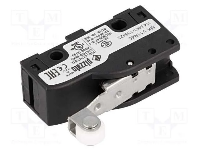 Microinterruptor Snap Action, com Alavanca (Com Rolo), Spdt