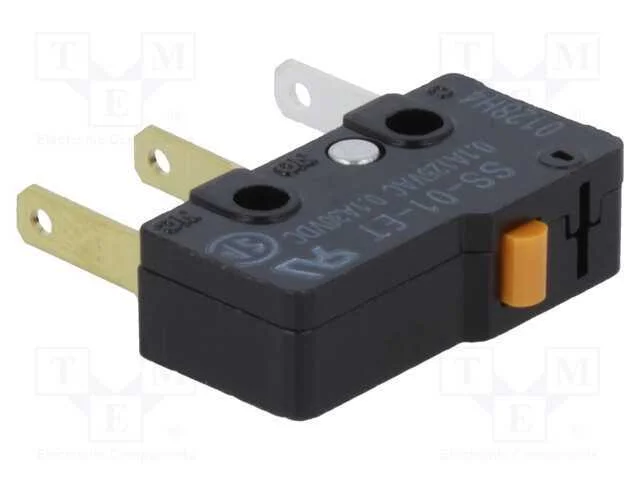 Microinterruptor Snap Action, Sem Alavanca, Spdt, 0,1a/125vac