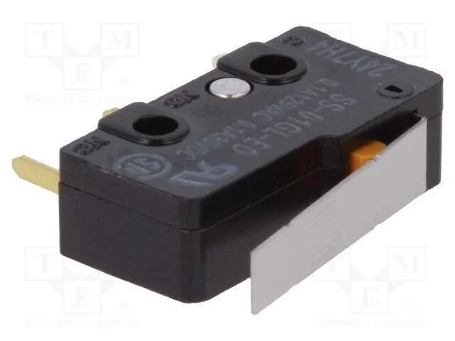 Microinterruptor Snap Action, com Alavanca, Spdt, 0,1a/125vac