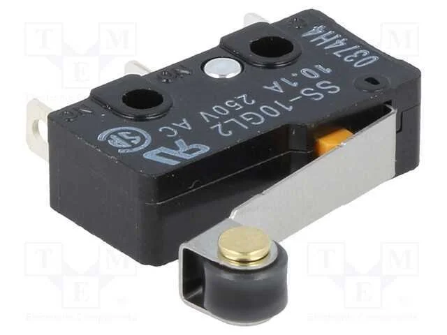 Microinterruptor Snap Action, com Alavanca (Com Rolo), Spdt