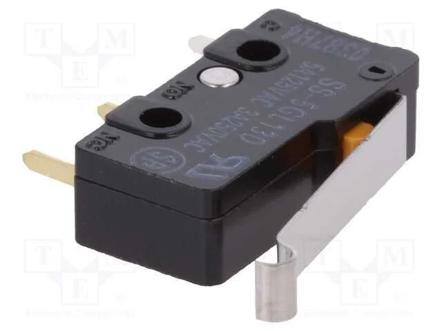 Microinterruptor Snap Action, com Alavanca Que Simula Um Rolo
