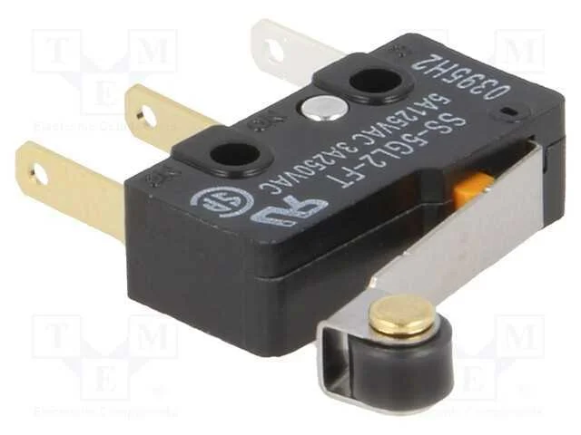 Microinterruptor Snap Action, com Alavanca (Com Rolo), Spdt