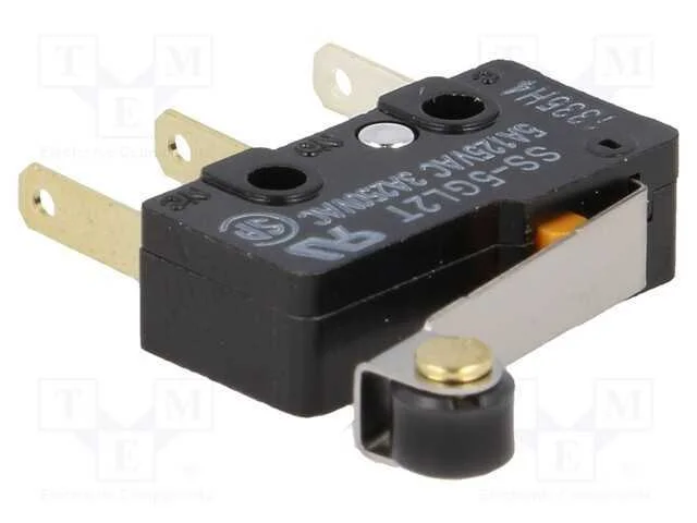 Microinterruptor Snap Action, com Alavanca (Com Rolo), Spdt
