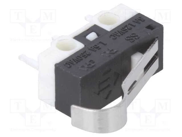 Microinterruptor Snap Action, com Alavanca Que Simula Um Rolo