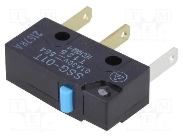 Microinterruptor Snap Action, Sem Alavanca, Spdt, 0,1a/125vac
