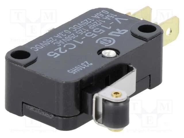 Microinterruptor Snap Action, com Alavanca (Com Rolo), Spdt