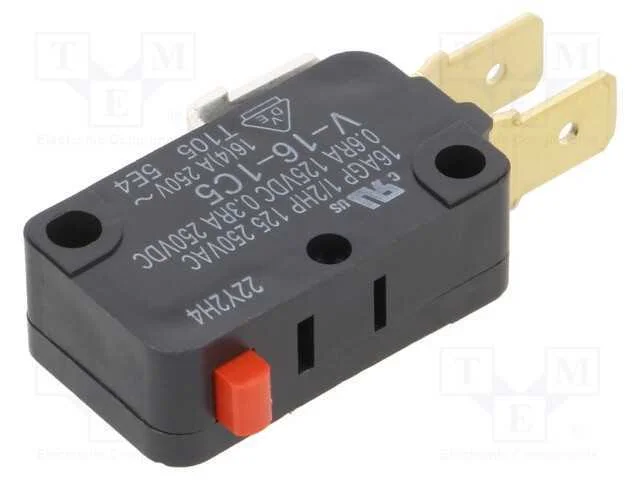 Microinterruptor SNAP ACTION, com alavanca, 16A/2.