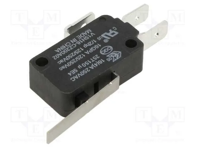 Microinterruptor Snap Action, com Alavanca, Spdt, 16a/250vac