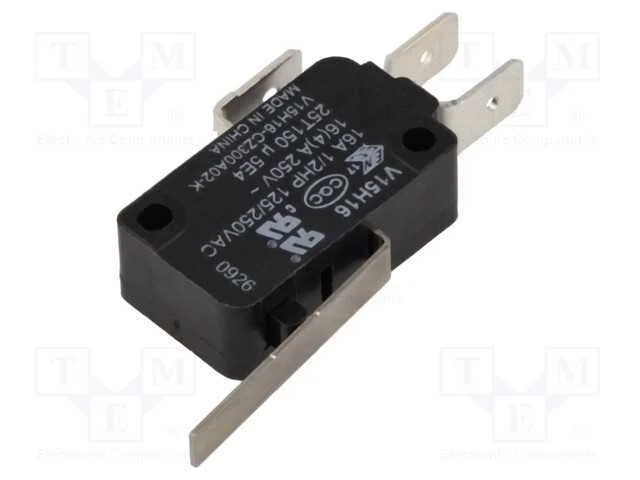 Microinterruptor Snap Action, com Alavanca, Spdt, 16a/250vac