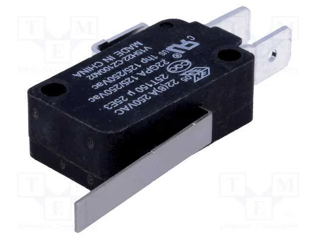 Microinterruptor Snap Action, com Alavanca, Spdt, 22a/250vac