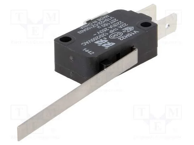 Microinterruptor Snap Action, com Alavanca, Spdt, 22a/250vac