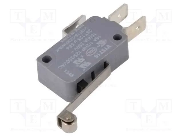 Microinterruptor Snap Action, com Alavanca (Com Rolo), Spdt