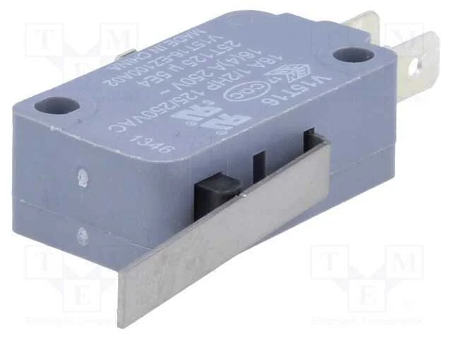 Microinterruptor Snap Action, com Alavanca, Spdt, 16a/250vac