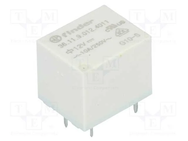 Relé: Eletromagnético, Spdt, Ubobina : 12vdc, 15a, 10a/250vac, Pcb