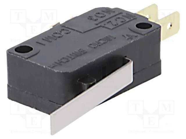 Microinterruptor Snap Action, com Alavanca, Spdt, 10a/250vac